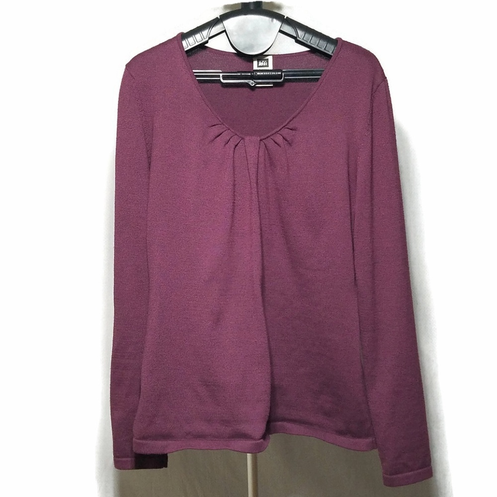 REI Coolmax Burgundy Maroon Shirt